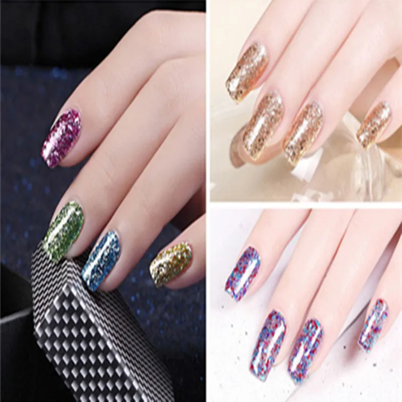 Алмазный гель для ногтей Zation цветной Блестящий лак блестящий Гель нейл арта|gel