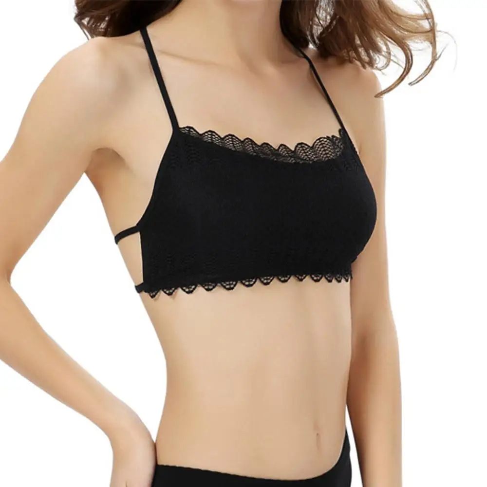Женский кружевной бюстгальтер с оборками летний модный Укороченный запахом из