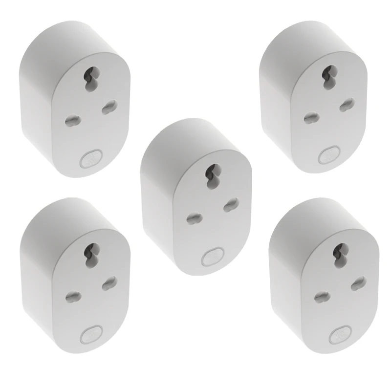 5PCS Plug Индия Южная Африка 16А Смарт Wi-Fi Разъем Tuya Alexa Google Assistant IFTTT Голосовое управление розетка - Цвет: 5PCS Plug