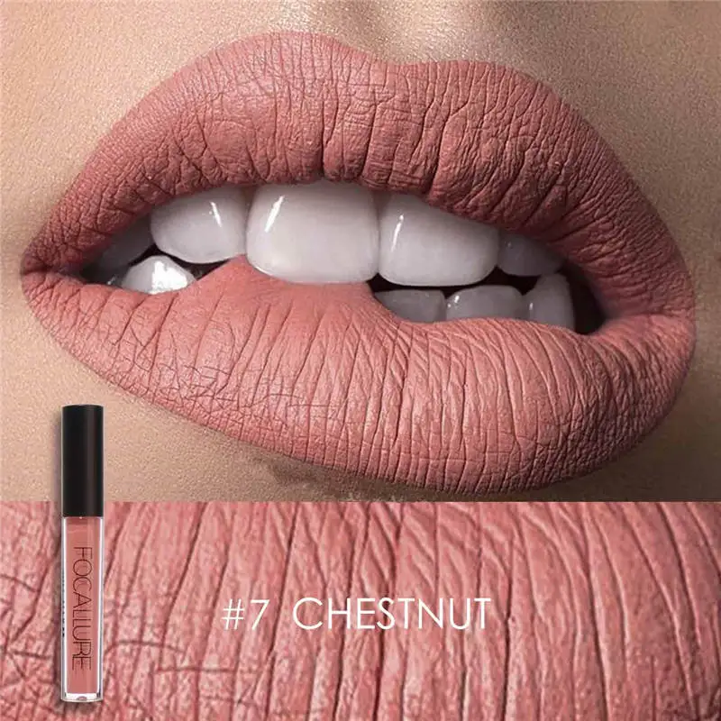 Focallure Matte губная помада Batom водостойкая губная помада гладкая стойкая Косметика стойкая к поцелуям Макияж Губная помада - Цвет: 7