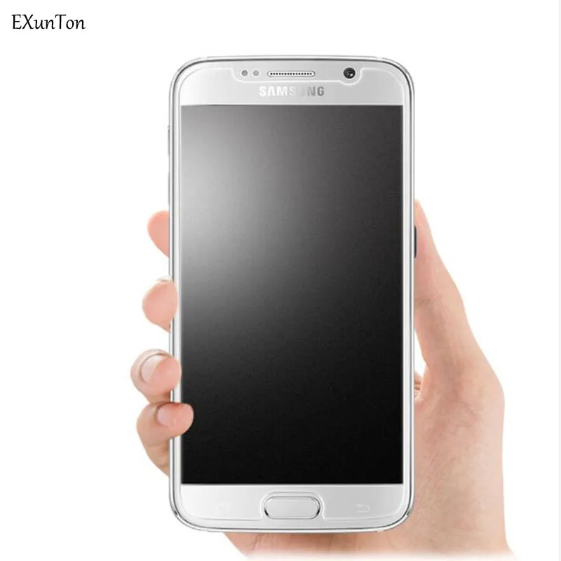 Закаленное стекло EXUNTON 2.5D для Samsung Galaxy S6 S7 S5 S4 S3 Note 4 5 защита экрана от отпечатков