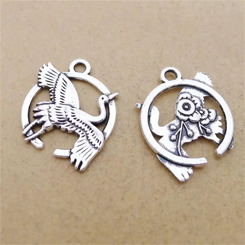 Подвеска в виде птицы из цинкового сплава 22 х28 мм 2 6 г|zinc alloy|antique silvercharm antique silver |