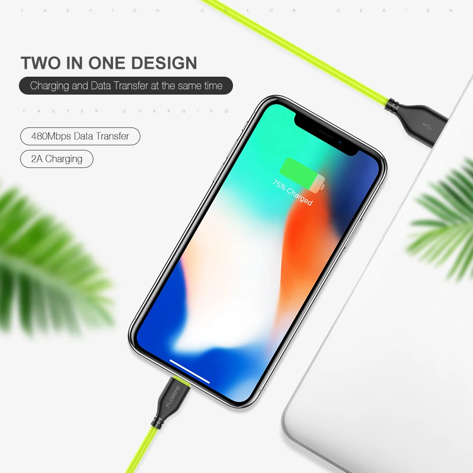 USB кабель FLOVEME для iPhone 7 8X0 3 A зарядки и синхронизации мобильных телефонов Apple 10 6 8