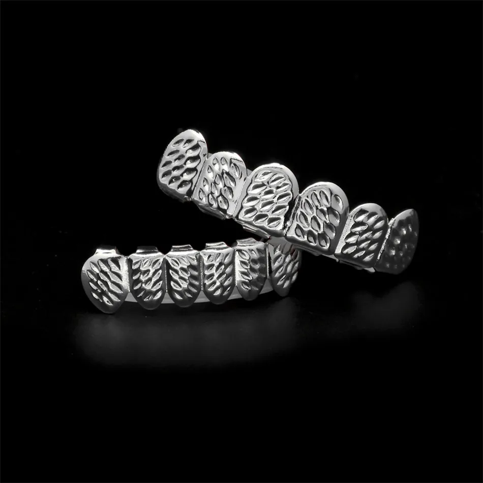 Набор волнистых зубов UWIN в стиле хип хоп с силиконовыми зубцами форме волны