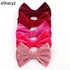 1 шт. новые милые большие мягкие бархатные заколки для волос с бантом 5 дюймов для девочек головные уборы шпильки для волос осенние и зимние заколки детские аксессуары для волос