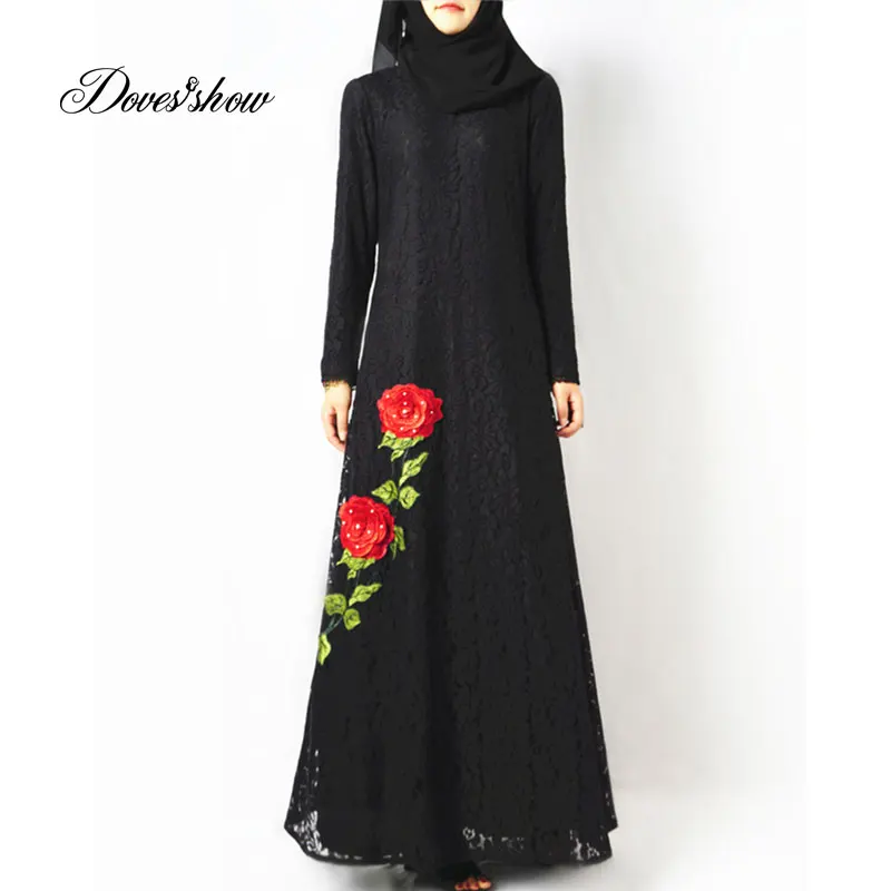Модное мусульманское платье Abaya в Дубае кружевная мусульманская одежда с