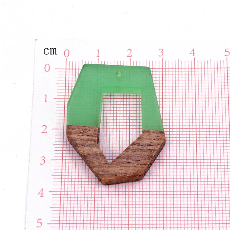 2pcs Retro Azure Green Wooden Necklace Charms Splice Resin Dangle Earring Base Findings Diy Women Jewelry Make Gift Handmade | Украшения и