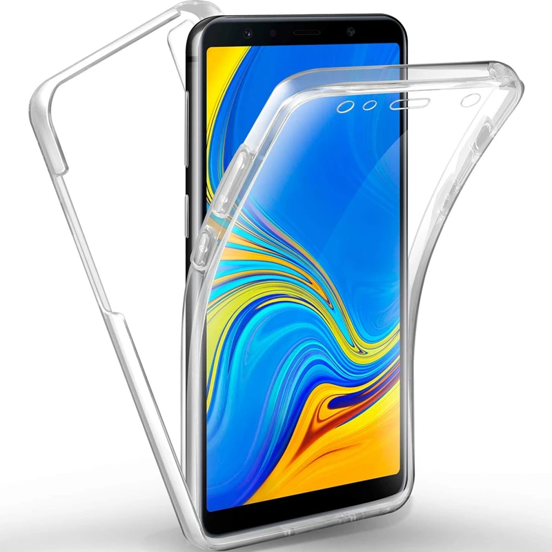360 Degree Full Body Case for Samsung Galaxy A3 A5 A7 2016 2017 S4 S5 S6 S7 S8 S9 Edge plus J4 J6 J8 A8 2018 TPU Clear Cover |