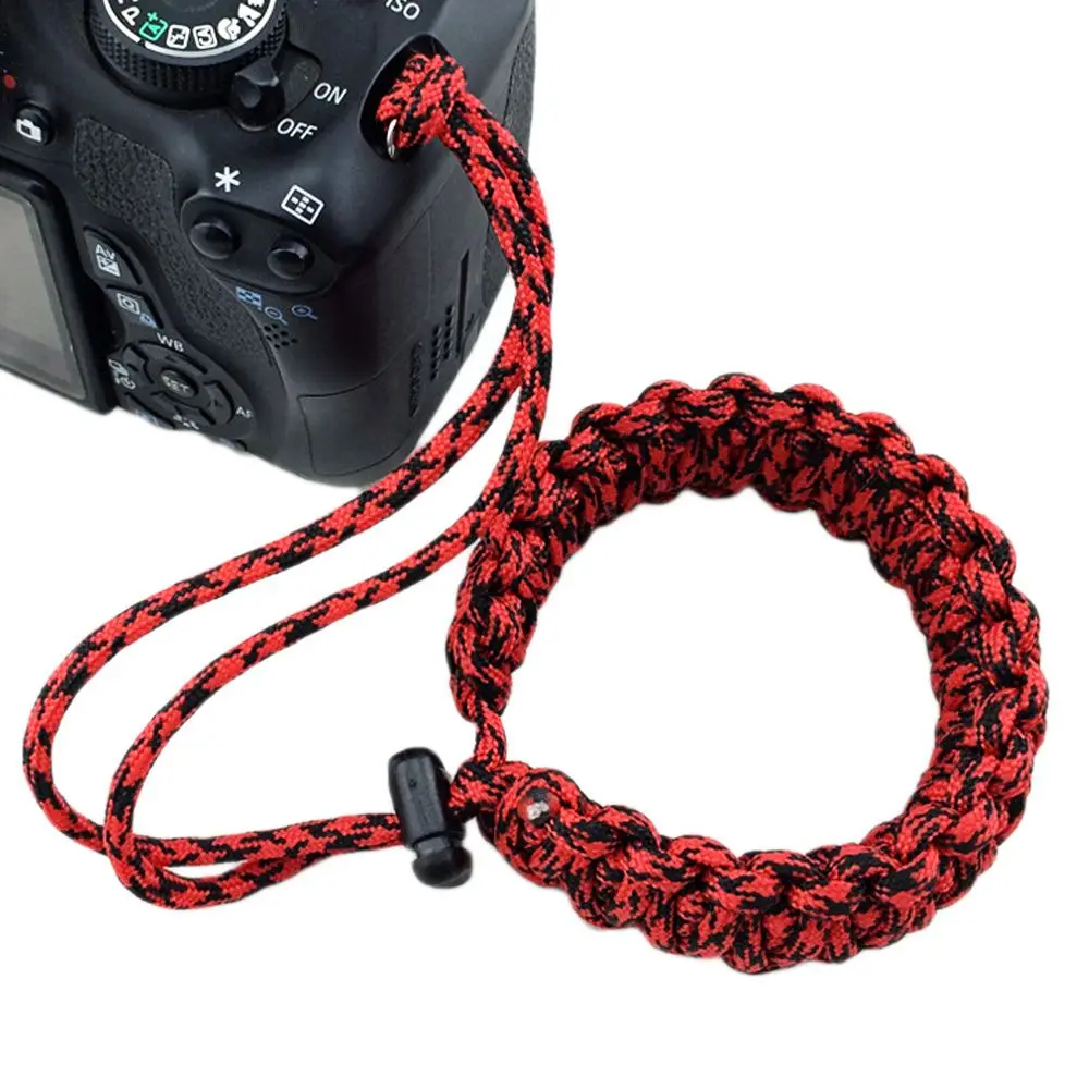 Наручный ремешок для цифровой камеры плетеный браслет Canon Sony Pentax SLR DSLR Reddish