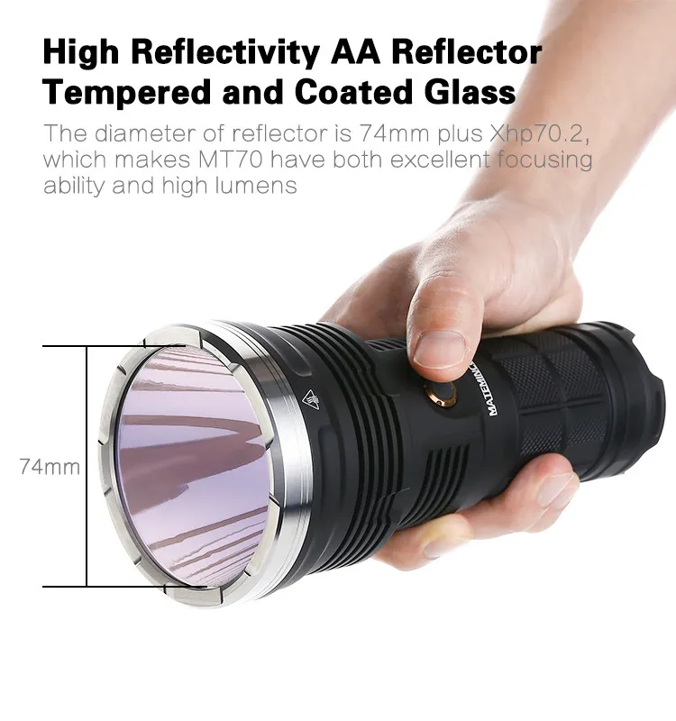 Новая вспышка Mateminco MT70 CREE XHP70.2 LED max 6000 люмен ручной светильник длиной 1039 м льник |