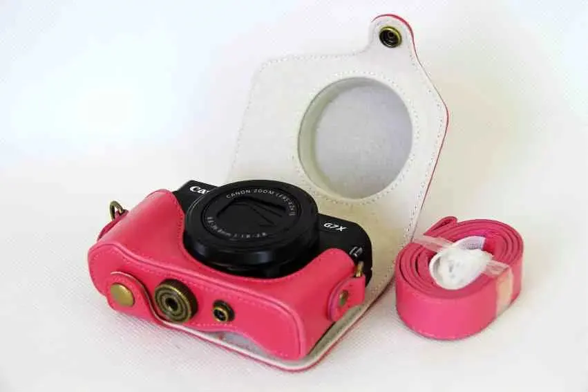 Чехол из искусственной кожи для камеры, чехол для Canon powershot G7XII G7X II G7X Mark II с плечевым ремнем, 4 цвета на выбор