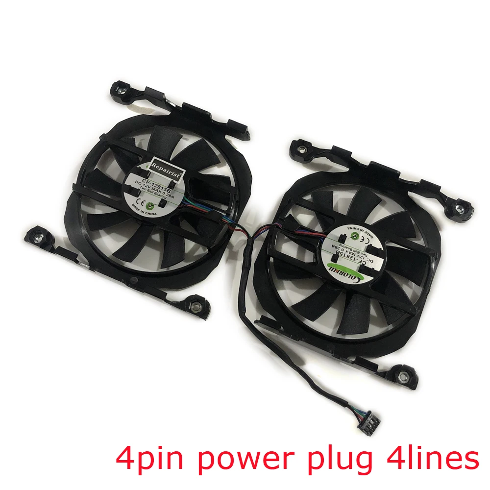 2 шт./компл. CF 12815S GPU радиатор Графика вентилятор для Leadtek Winfast GTX 970 ураган Эльза GeForce