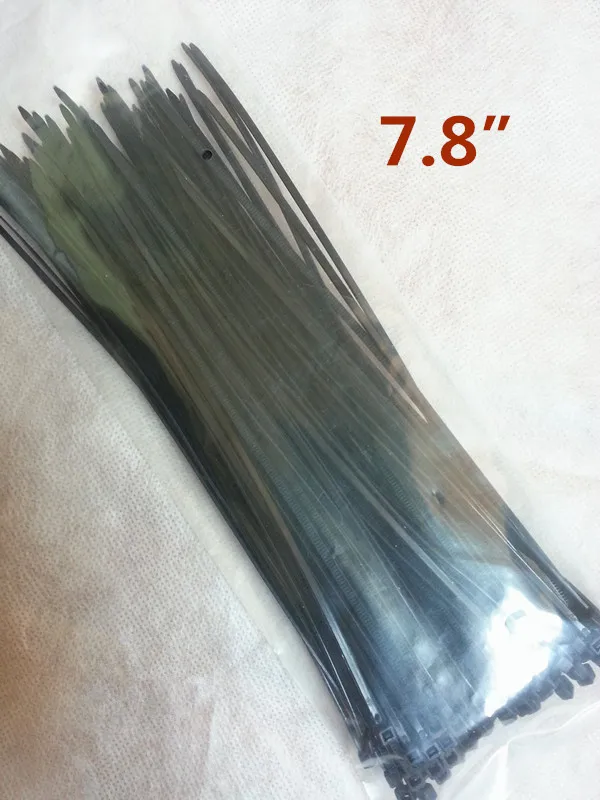 

100pcs/lot wholesale 2.6*200mm Self-locking Plastic Nylon Cable Ties Wire Zip Tie