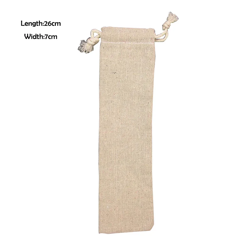 linen 29cm 50 шт/лот нетканый мешочек из ткани/мешочек для соломинки из нержавеющей стали/палочки для еды/столовая посуда - Цвет: linen 29cm