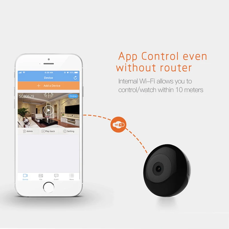 Volemer Wi-Fi IP мини-видеокамеры 720P Мини-камера HD Датчик беспроводная видеокамера