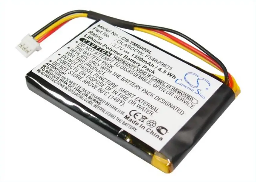 Аккумулятор Cameron Sino 1350 мАч для аккумуляторов TOMTOM One V1 F54629631 GLASGOW|Аккумуляторы