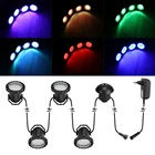 4 шт.компл. RGB led сад Точечный светильник 10 Вт IP65 открытый сад led точечный светильник 110V 220V led декоративный Точечный светильник для сада