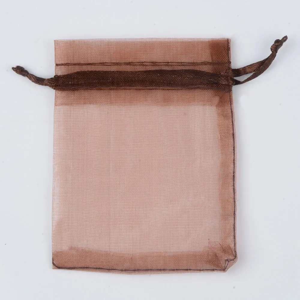 No.23 Coffee 200 шт./пакет 15x20 см 17x23 см(20x30 см выбор 21 Цвета органза сумки складные подарочные сумки и чехлы - Цвет: No.23 Coffee