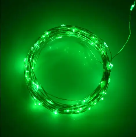 Green USB строки света светодиодный Медь серебряной проволоки гирляндой для отдыха на открытом воздухе Водонепроницаемый украшения для рождественской вечеринки свадебные светодиодный гирлянда - Испускаемый цвет: Green