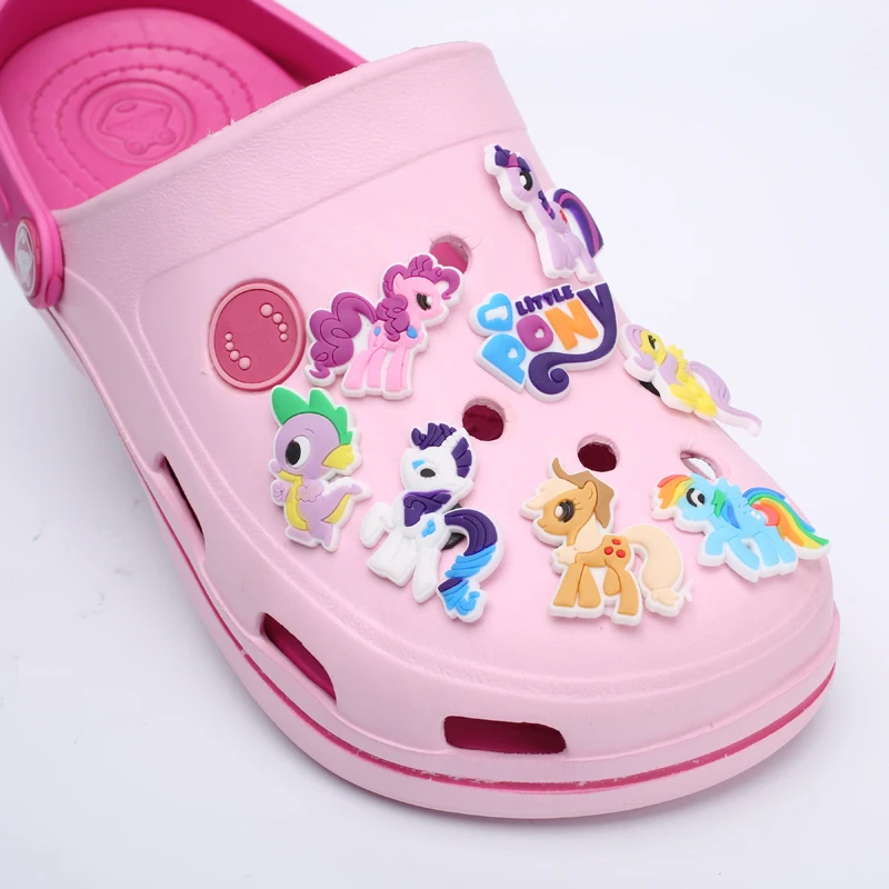 Lovely Cartoon Unicorn Croc Accessories For Kids Baby PVC Shoes Charms JIBZ Decoration Buckles Bracelets Children Gifts | Обувь