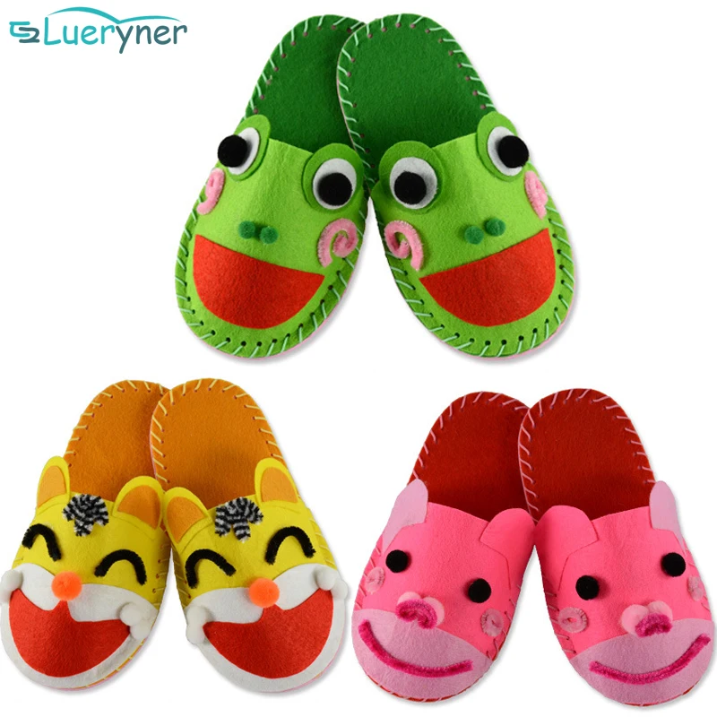 New arrive girls Creative Handicraft toys Cartoon animal style slippers Material Handmade DIY Art &amp Craft TX-147 | Игрушки и хобби