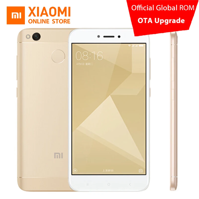 Оригинальный Xiaomi Redmi 4X3 ГБ Оперативная память 32 Встроенная Смартфон Snapdragon 435 Octa Core