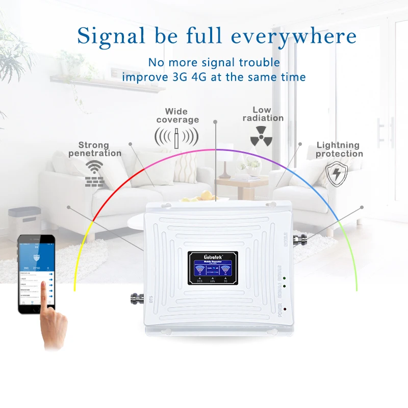 Усилитель сигнала Lintratek 3G повторитель 4G LTE усилитель 1800 2100 МГц 65dB мобильного #4 8 |