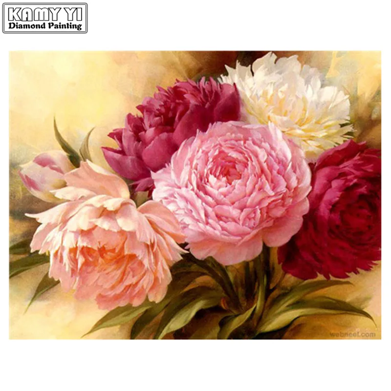 

5D DIY Diamond embroidery Cross stitch Colored flowers Full Square/Round Diamond mosaic Diamond painting decoration HYY