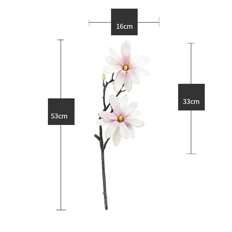 Real touch high quality Artificial Magnolia flower Home decoration simulation 3D printing color plastic flowers heads fake wedd | Дом и сад