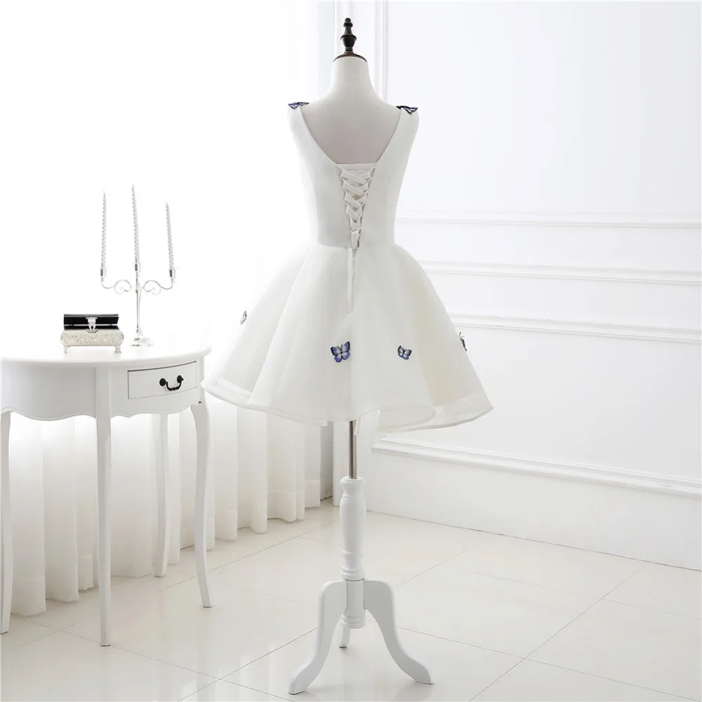 Ruthshen 100% реальное фото короткое коктейльное платье с v образным вырезом и синей