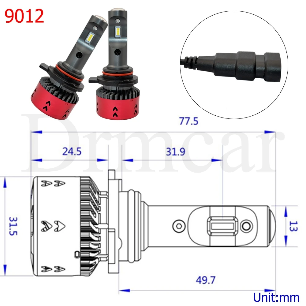 2X V6 H4 H7 H1 H3 H8 H15 HB3 HB4 P13W PSX24W фар Противотуманные фары автомобиля СИД 70W 9600LM высокое ближнего и дальнего света лампы авто мобильных лампы 6000 К DC 11~ 30