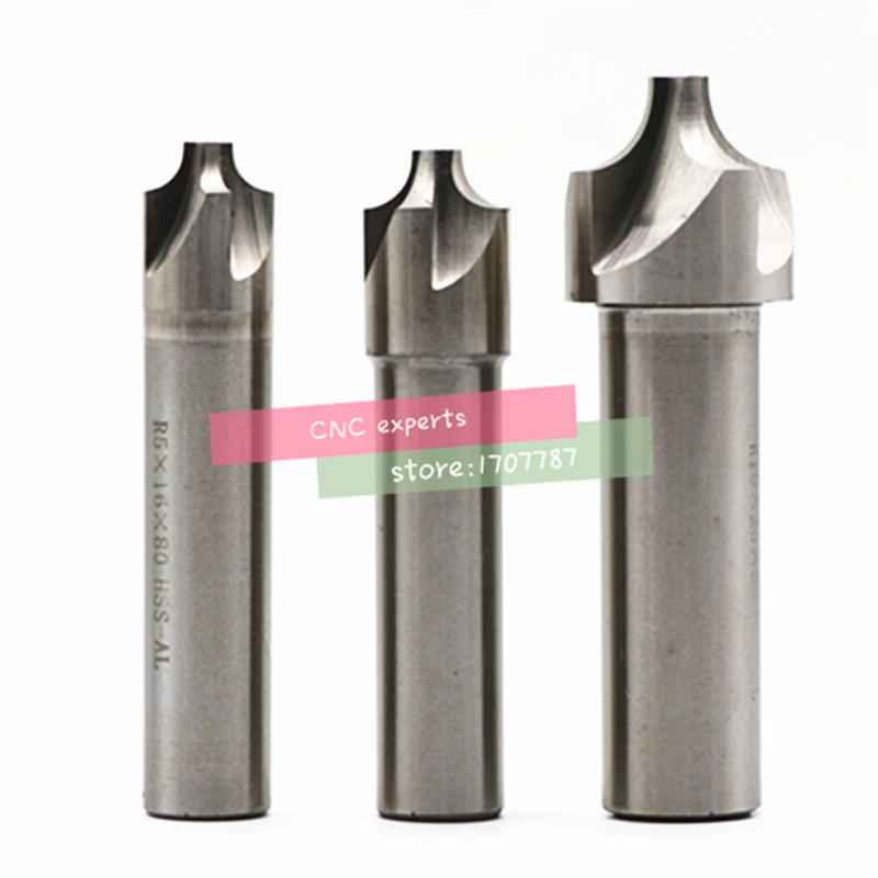 Концевые фрезы из быстрорежущей стали с шариковым узлом 1 шт. 1/4 вогнутым радиусом