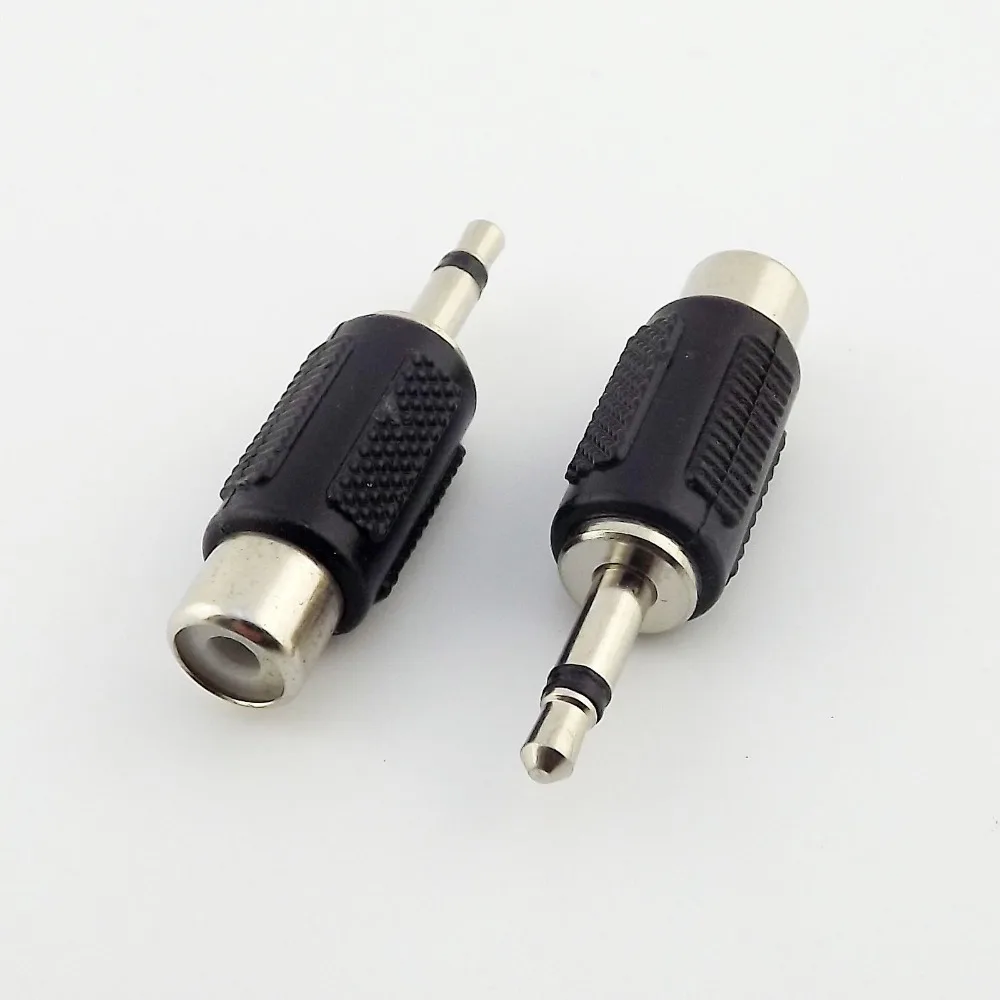 1 шт. никель 3 5 мм 1/8 &quotмоно штекер в RCA гнездо аудио адаптер конвертер|plug male|plug