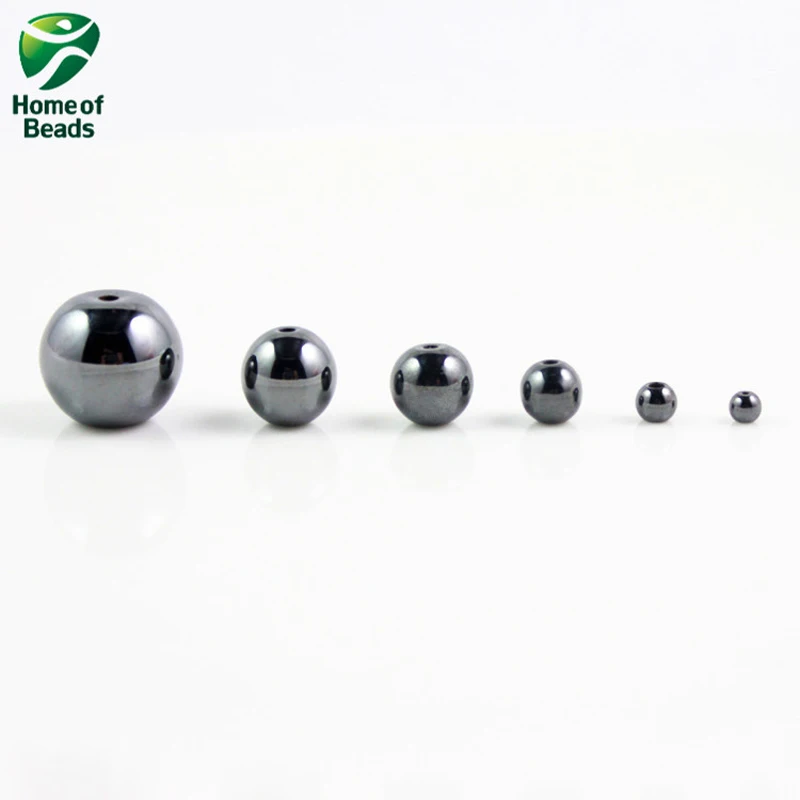 AAA качественные бусины из гематита черного цвета 2 3 4 6 8 10 12 14 мм (1 нить/партия) для