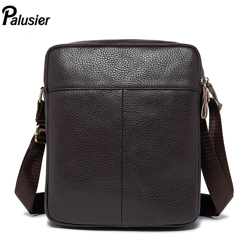 Натуральная кожа Мужская сумка через плечо из воловьей кожи мужская на молнии