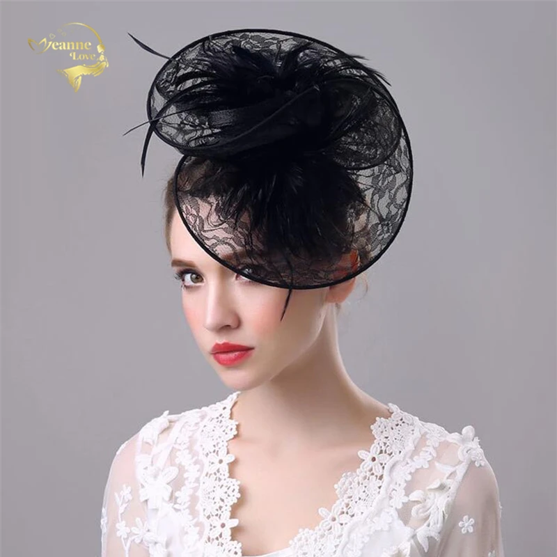 

Wedding Hats For Women Vintage Net Bridal Hats Black Wedding Accessorie Brides Fascinator Wedding Birdcage Veil Face Veils BH009
