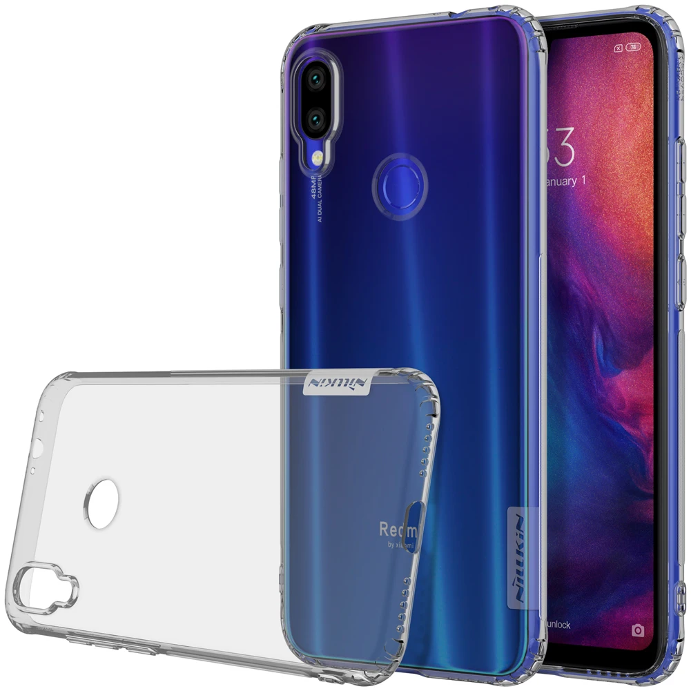 Чехол для Xiaomi Redmi Note 7S чехол 7 из ТПУ Nillkin серии Nature прозрачный мягкий накладка