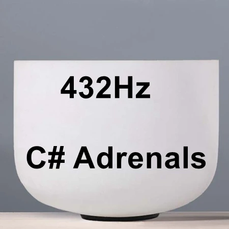 CVNC " Note C#/D#/F#/G#/A# чакра Матовый Кварцевый Поющая чаша - Цвет: 432C Adrenals Chakra