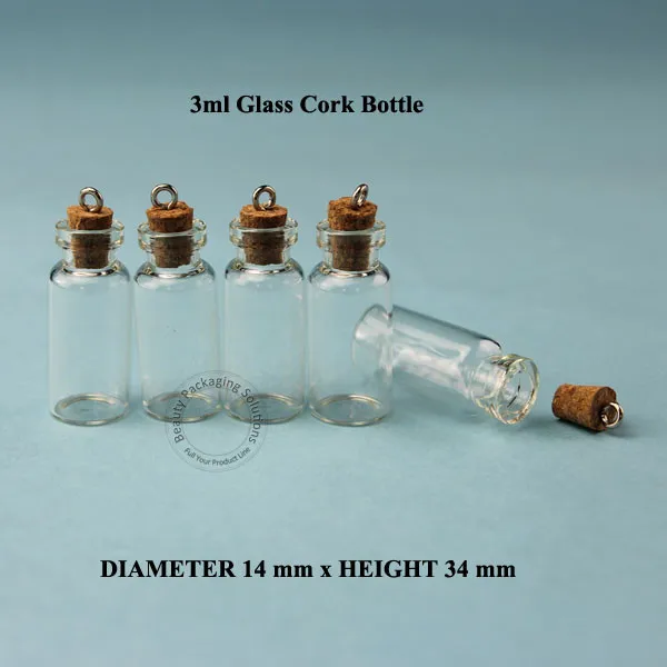 100 шт. продвижение 3 мл стеклянные бутылки с пробкой мини-проба флаконы маленькие