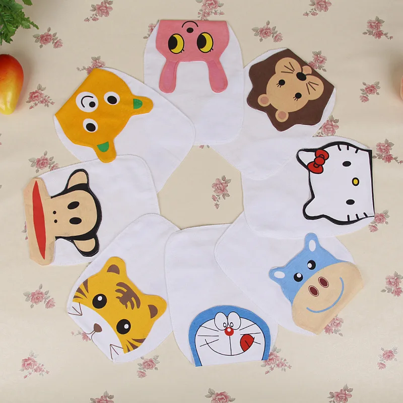 Baby Girl/Boy Sweat Absorption Square Cartoon Towel Children's Outdoor Play Wipe Pads Kids Underwear Hand Wholesaler | Мать и ребенок