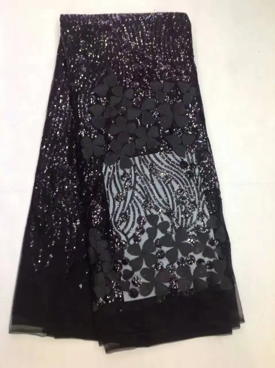 

Free shipping 2017 Top selling Nigeria lace fabric of raw silk african lace fabric with sequins for wedding dress pink K-L1058