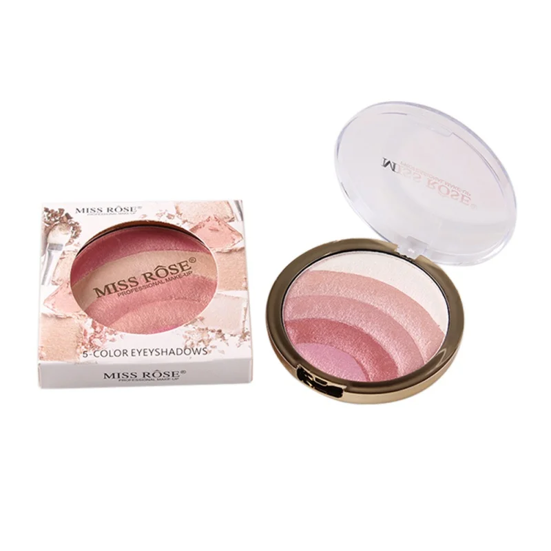 MISS ROSE Радужный хайлайтер бронзатор для лица Пудра Iluminador Glow Kit осветитель тени для век ремонт Румяна 10 цветов