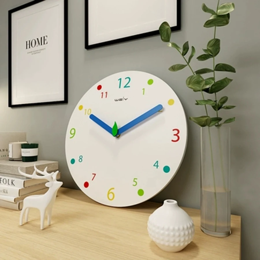 Милый мультфильм немой настенные часы Современный дизайнерские для детей