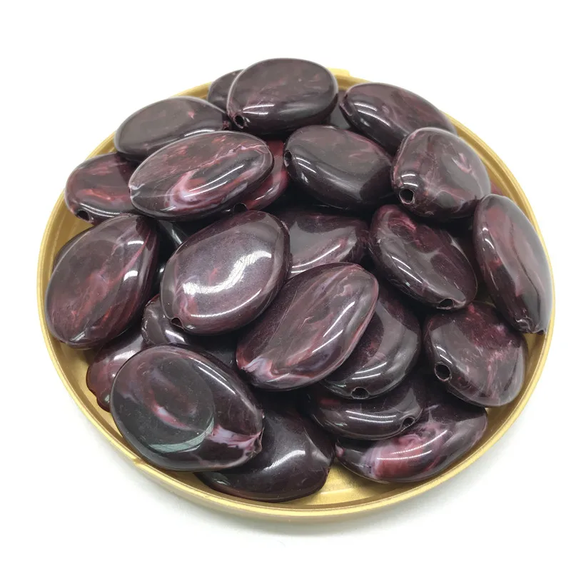 10pcs 18x25mm imitation natural goose soft stone oval acrylic beads For Jewelry Making DIY bracelet necklace
