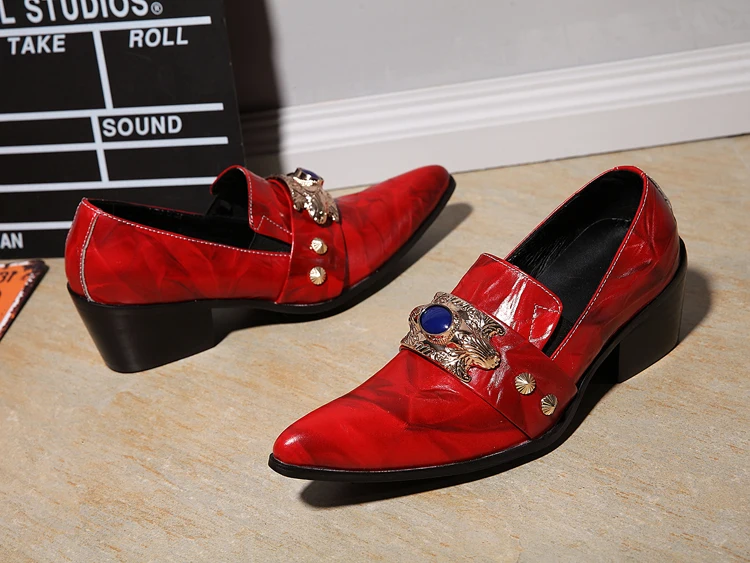 Choudory Натуральная Кожа Свадебные Туфли Slip On Diamond Золотой Металлик Toe Мокасины