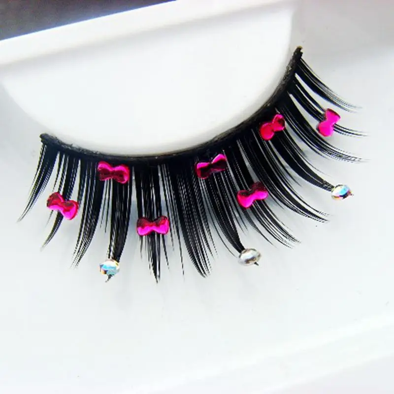 Горячая 1 коробка пара упаковка преувеличенные накладные ресницы Стразы милый