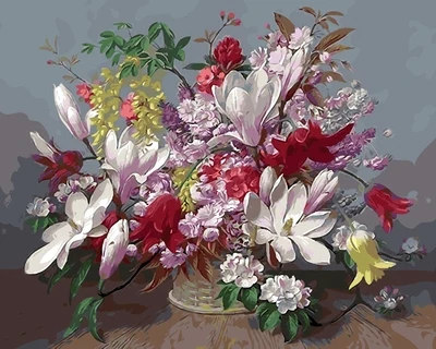 

14/16/18/27/28 Embroidery Counted Cross Stitch Kits Needlework - Crafts DMC Color DIY Arts Handmade Decor - Exotic Flowers
