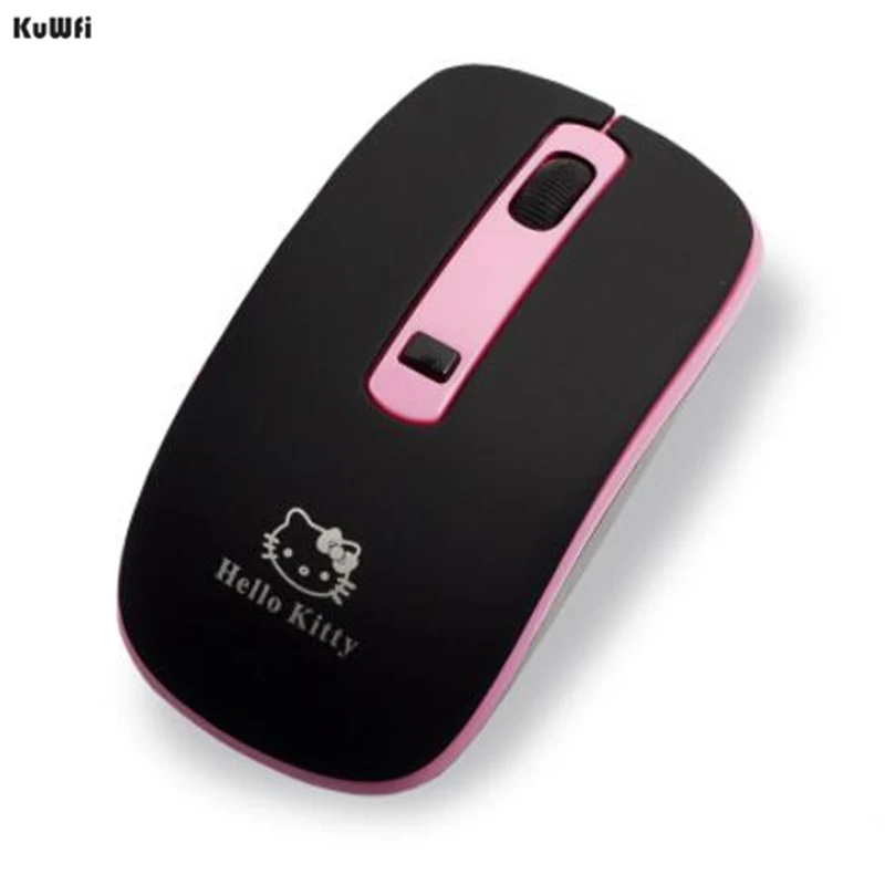 KuWFi компьютерная мышь Милая hello kitty беспроводная 2 4 ГГц 1200 dpi профессиональная
