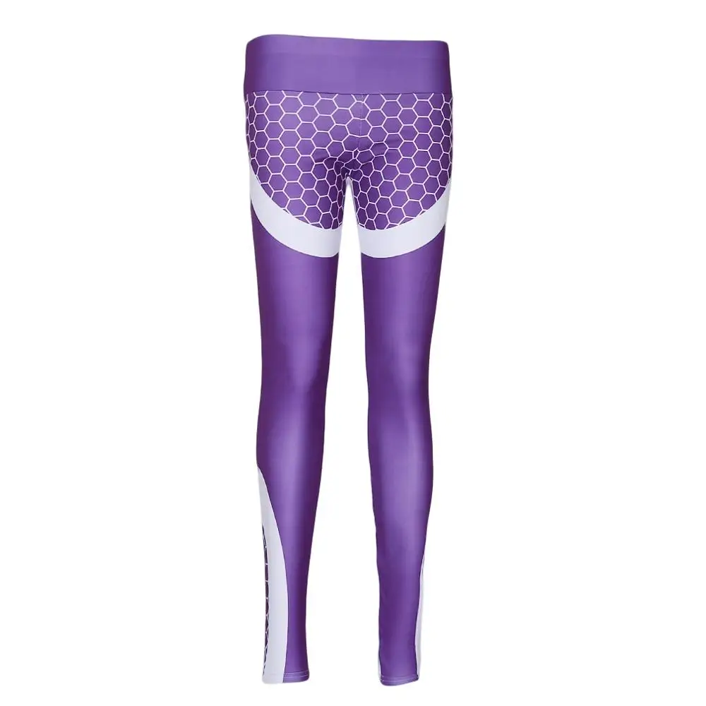 Purple Сексуальные облегающие штаны для занятий йогой, для женщин, для фитнеса, для тренировок, для спортзала, для бега, тонкие, с низкой талией, Спортивные Леггинсы, тренировочная одежда - Цвет: Purple