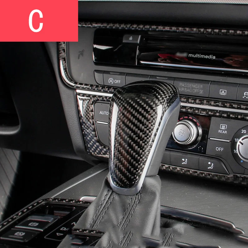SRXTZM ABS для Audi A3 8 В S3 A4 B8 A5 A6 C7 S6 A7 S7 A8 Q5 Q7 автомобиля Скорость Шестерни ручка переключения крышка головки Стикеры 1 шт